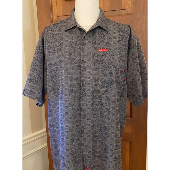 ECKO UNLTD Complex Silver Surfer Graphic Button Down Shirt XL Hip Hop Y2K- RARE - Picture 3 of 16